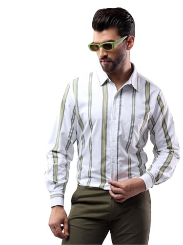 Chemise à rayures homme en tissu premium chic et élégante