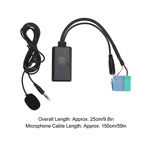 Adaptador de Entrada AUX de Audio para Automóvil Cable Bluetooth 5.0 Módulo AUX Reemplazo para Becker Mexico Pro Traffic Pro Monza Cable Adaptador de Audio con Micrófono