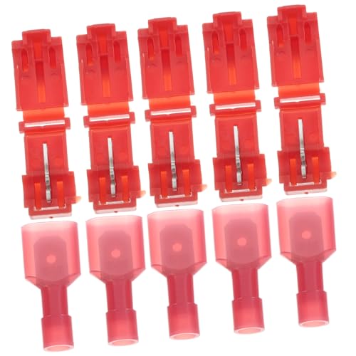 MUCKLILY 100pcs Wire Quick Connectors Splice Terminals Kit Insulated Male and Female Spade Crimp Connectors for Automotive and Electrical Application
