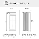 Deconovo Eyelet 108 Inch Drop Treatment Thermal InsulatedBlackout Curtain for Living Room 52"x 108" Silver Grey 1 PANEL - Image 5