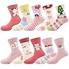 Zumou Paquete de 10 calcetines de algodón para niñas pequeñas