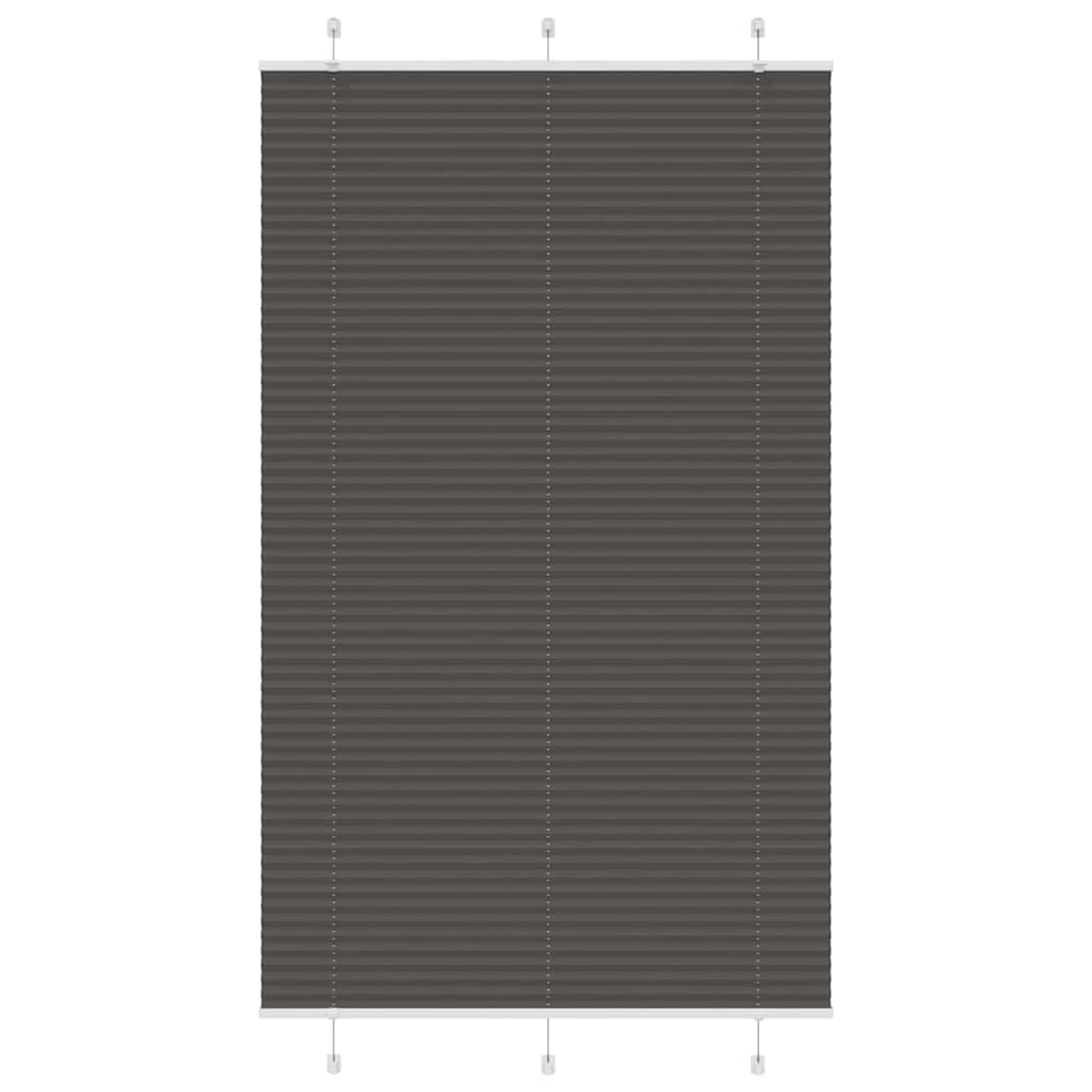 Store plissé Noir 120x200 cm Sichtschutz Fensterrollo Ohne Bohren Klemmfix Polyester blickdicht Verdunkelung für Wohnzimmer Schlafzimmer Küche 119,4cm Stoffbreite