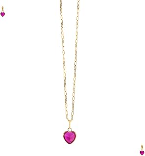 Corrente modelo (Bailarina) em Ouro 18k e Pingente Formato de coração com (4mm)
