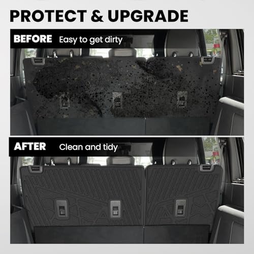 Image of LASFIT Rear Back Seat Cover for Ford Bronco 4-Door 2021-2026 Backrest Mats | All Weather Waterproof Protector Split-Seat Design Seat Back Liner Non-Slip Easy Clean, Not Fit Bronco Sport or 2 Door