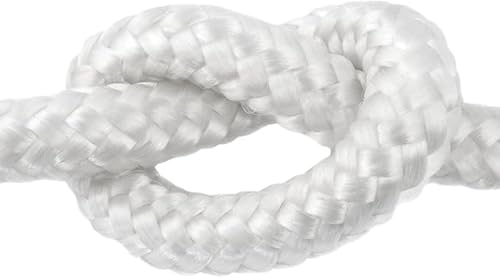 Foto von HKB ® 20 m x 3mm - Polypropylen Seil PP Seil Polypropylenseil Weiss Festmacher Flechtleine Tauwerk Tau Reepschnur 16 Fach GEFLOCHTEN Artikelnr. 20089