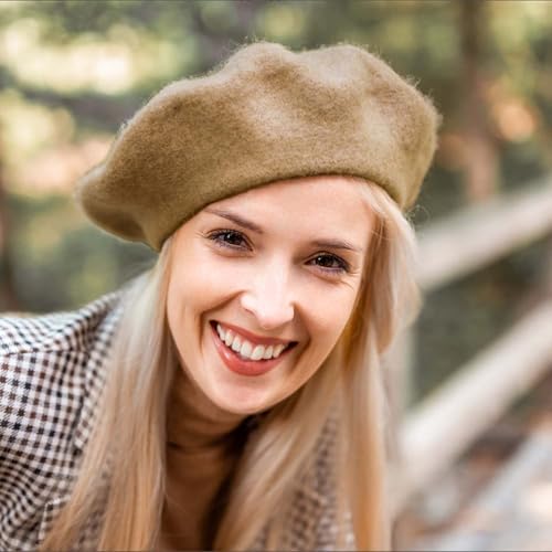 Image of Jolbndcv 6PCS Beret, French Beanie, Outdoor, Winter, Fashion Lady Hat | One Size Fits Most,Solid Color,Stretchable,for All Season
