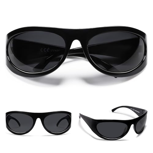 VANLINKER Polarized Wrap Around Sunglasses for Women Men Trendy Sporty Style Oversized Shield Frame VL98143
