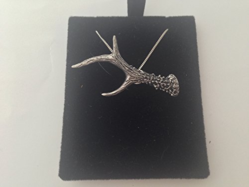 Pendentif roe antler en argent 925 fait main contre les allergies avec boîte Prideindetails