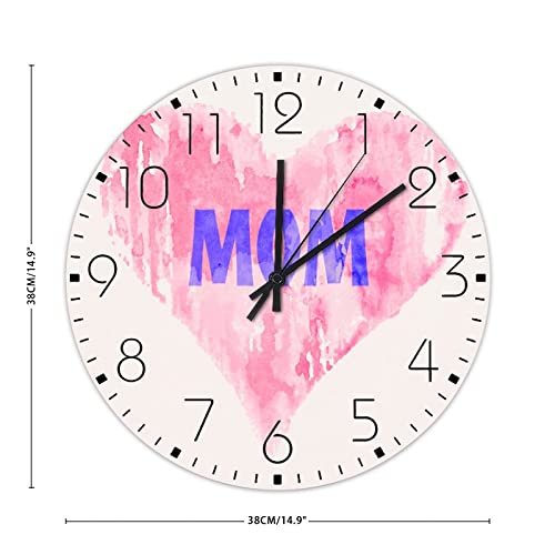 Horloges murales en bois rustique double face suspendue de 38cm - 3