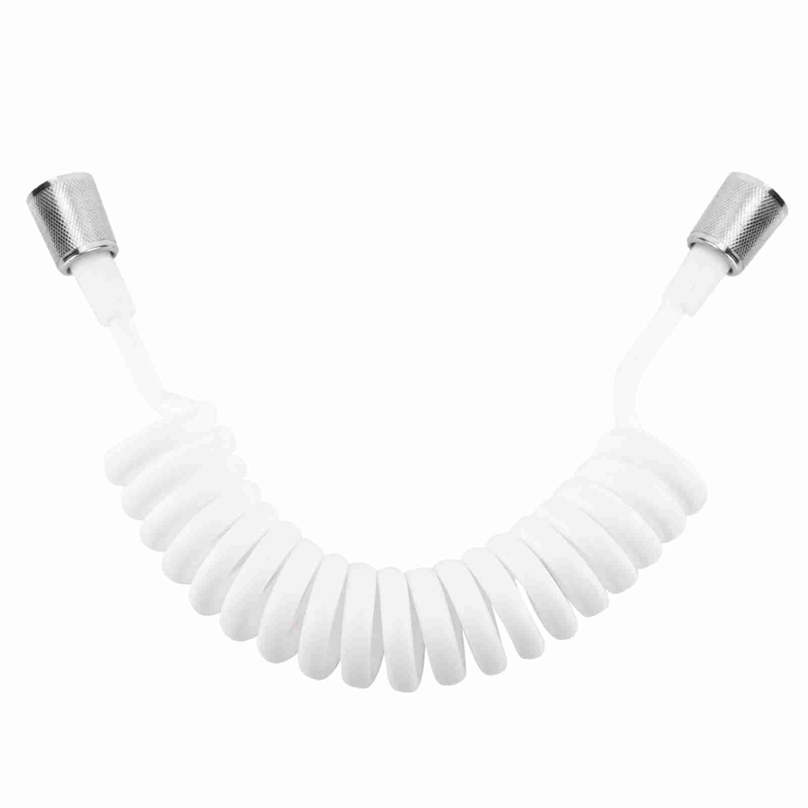 Shower Hose ABS Spring Flexible Shower Hose Water Plumbing Toilet Bidet Spray for Bathroom White