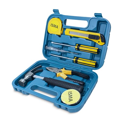 Werkzeugkoffer gefüllt profi, Meister werkzeugkoffer, Werkzeugkasten gefüllt, 9-teilig, Robust und hochwertig, Feinmechaniker werkzeug set, Werkzeugbox gefüllt