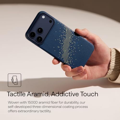 pitaka for iPhone 17 Pro Case 6.3" with Camera Control Button, Compatible with MagSafe, Ultra-Slim Case with Caseless Touch Feeling, 1500D Aramid Fiber Woven, Milky Way Galaxy by pitaka - Image 5