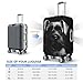 QSMBNET Travel Luggage Cover Black Schnauzer Dog Spandex Suitcase Protector Washable Baggage Covers Fashion Elastic Scratch-Resistant Luggage Cover Protector Fits 18-32 Inch Luggage