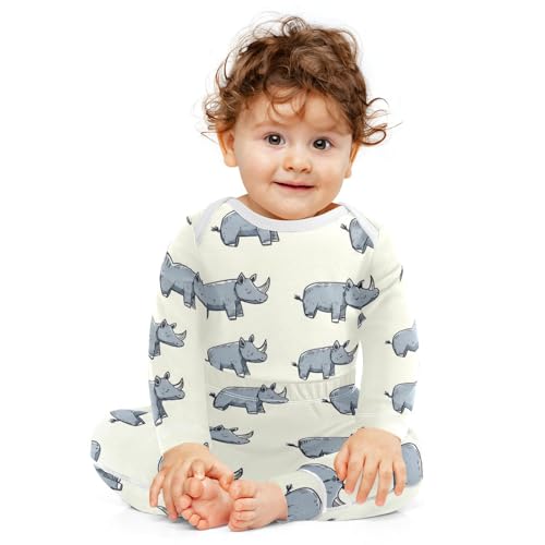 vvfelixl Baby Bodysuits Pants Sets English Bulldog Long Sleeve Baby Clothes for Boys Girls 0-24M2