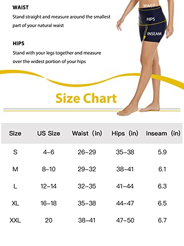 Aderea Women's Navy Blue Swim Bottoms Tummy Control Swimsuit Bottom High Waisted Bathing Suits Swimwear Bikini Biker Shorts #TOP5