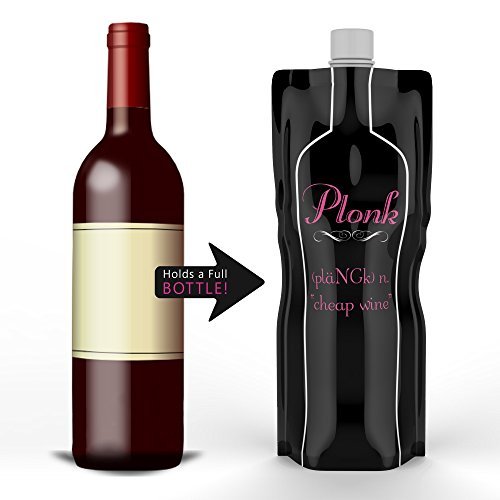 Wine To Go BAGS Flexible Portable 2 pack Wine/Alcohol Travel Flasks Flexible Reusable Red White Wine Party Christmas Stocking Stuffer