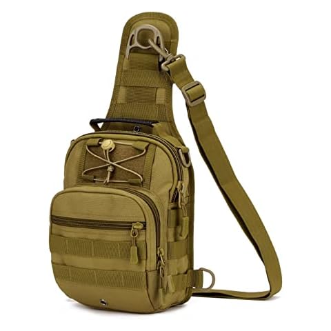 HUNTVP Taktische Brusttasche Militärisch Schultertasche Military Chest Pack Slingrucksack Molle Crossbody Bag Umhängetasche Mini Cover