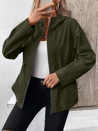 Raincoat for Women Lightweight Rain Jacket Waterproof Hooded Windbreaker for Outdoor Travel Hiking2