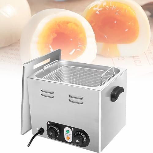 45 Pcs Commercial Egg Boiler with Mesh Basket, Large Capacity Poacher Pan for Restaurant with Temperature Control and Timer