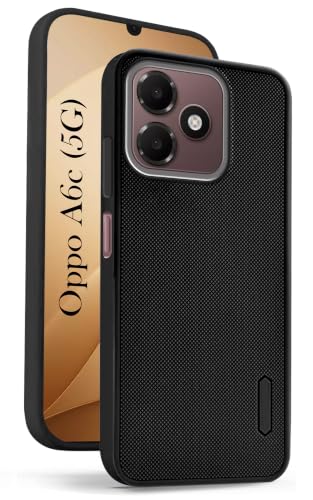 Image of Jkobi Rubberised Back Cover Case for Oppo A6c 4G (Textured Grip Design | Micro-Fiber Cloth Inside | Slim and Light Weight | Soft Touch and Feel)