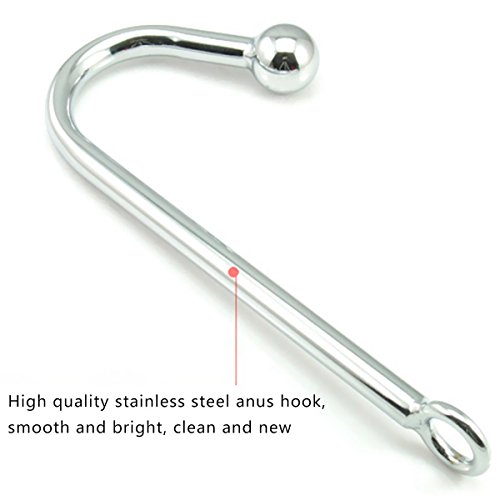 Akstore Steel Stainless Anal Hook Fetish Bondage Hook Sex Toys Steel Anal Plug Rope Hook Bondage With Solid Anal Ball Sex Games Unisex Fetish Toy For Lovers(1 Ball) #TOP2