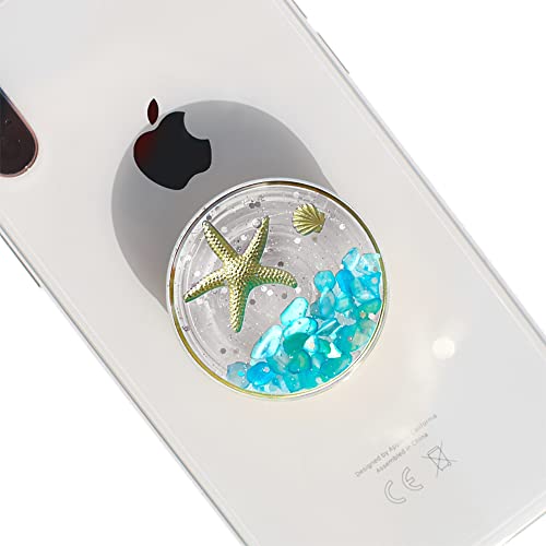 Ocean Style Expandable Collapsible Mobile Phone Grip Stand Holder for Smartphone Tablet Cell Phone Accessory (Turquoise)