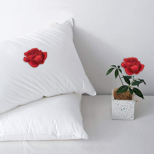 Pgmj 10 Pieces Rose Flower Iron On Patches, Delicate Rose Embroidery Applique Patches For Bag,Caps, Kid's Clothing, Jeans, Jackets #TOP4