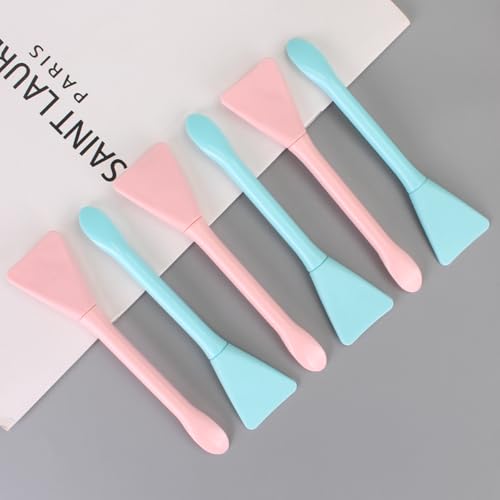 6 Pack Cosmetic Spatula, Small Silicone Applicator Face Brush for Skin Treatment DIY Facial Mud, Gel, Cream, Lotion, Powder, Clay, Plastic Scooper Extractor Tool for Mixing, Sampling, Waxing - Image 5