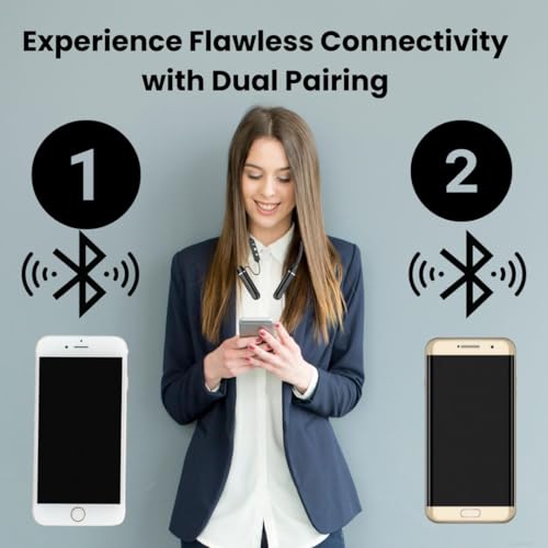 Image of Powerbeat Imon2 Dual Pairing Wireless Neckband with Mic | in-Ear Neckband | 150Hrs Hours Backup | 9D Deep Bass Sound | Gaming Mode (Upto 50ms) | ENC Calling | Voice Assistant