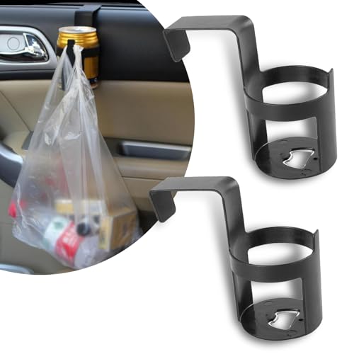 Portavasos para puertas de carro 2 piezas negro