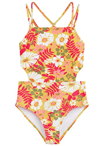 Image of Kanu Surf Girls' Beach Girl Sport Cut-Out One Piece Swimsuit