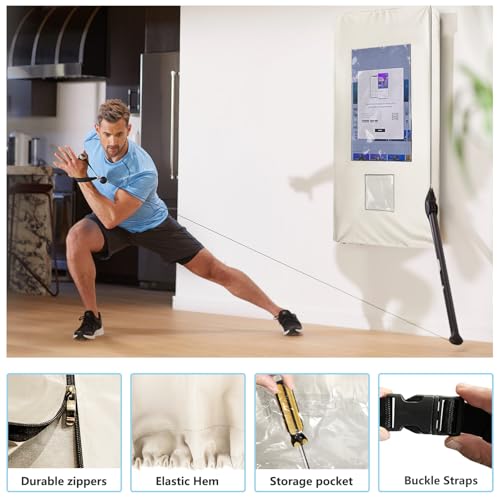 Image of Tonal Home Gym Equipment Cover with Plush Liner,Protective Tonal Accessories Shelf Cover for Workout System,Scratch-Proof,Waterproof,Screen & Monitor Protector for Strength Training Machine(Beige)
