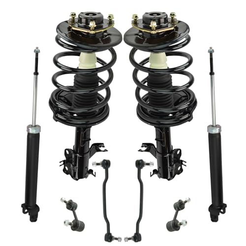 Image of TRQ Front and Rear Suspension Kit Complete Strut & Coil Spring Assembly Shock Absorber Sway Bar Stabilizer Link Compatible with 2002-2006 Nissan Altima