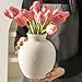 Vanselia Ceramic Flower Vase Home Decor - Farmhouse Table Vases Rustic Vintage Living Room Kitchen Bedroom Decorations for House Book Shelf Office Coffee Desk Dining Fireplace (7.4