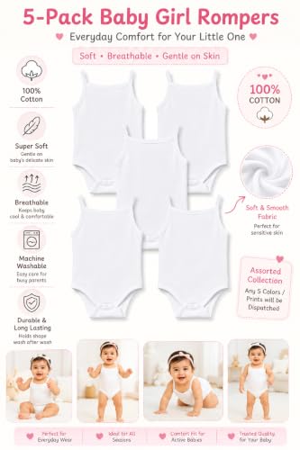 Image of TuddyBuddy 100% Cotton Romper /Bodysuit for Baby Girls