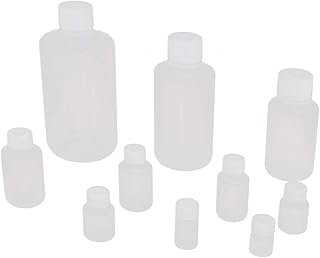 New Lon0167 PP Plastic Featured Round Shaped Laboratory reliable efficacy Experiment Bottle Set Clear 10 in 1(id:1f5 62 e9 36b)