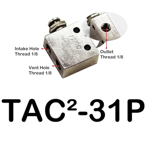 Válvula mecánica TAC2-31P y componentes neumáticos de botón con 3 vías 3
