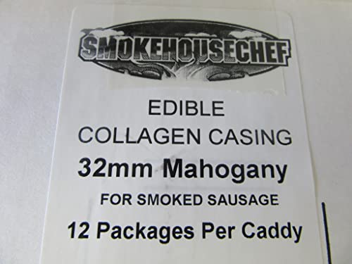 Full Case 12 Packs For 240 Lbs Of Sausage. 32Mm Collagen Casings For Fresh Link, Bratwurst, Kielbasa More #TOP2