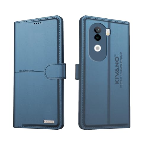 Image of Compatible with Vivo V40e 5G / iQOO Z9s 5G Flip Cover | Leather Finish | Inside Pockets & Inbuilt Stand | Shockproof Wallet Style Magnetic Closure Back Cover Case