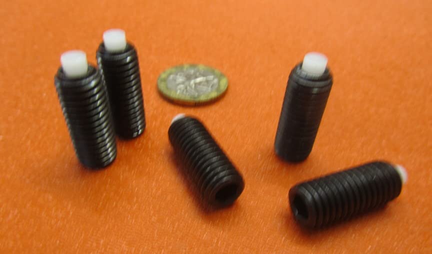 Black Oxide Steel Nylon Tip Metric Set Screw M10 × 1.5 mm x 25 mm Thread Length 10 pcs