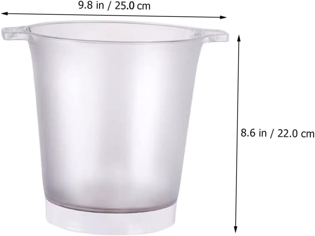 LED Illuminated Beer Barrel Ice Bucket with Dual Handles, Frosted Portable Wine Cooler Bucket for Party Bar Ktv, Battery Operated Colorful Ice Cooler