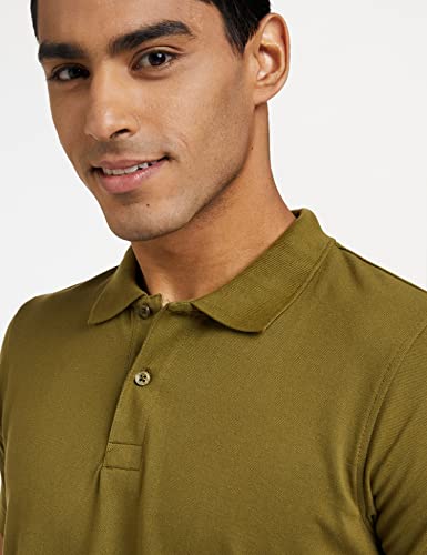 Image of Amazon Brand - Symbol Men's Cotton Rich Solid Polo Tshirt | Collar Tshirts | Half Sleeves | Plain-Regular Fit (Available in Plus Sizes and Combo Pack of 2)