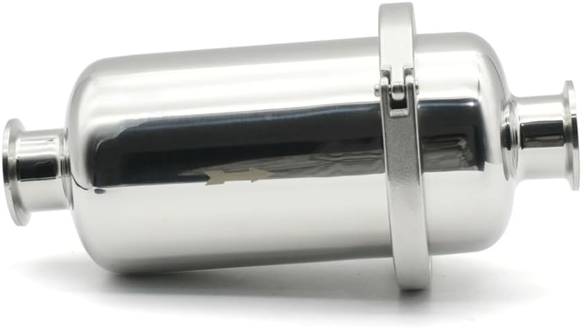 Short Inline Filter Suitable 51mm Ferrule OD 64, for Pipeline Tri Clamp SUS 304 Stainless Steel Machinery Manufacturers Parts(100 Mesh)