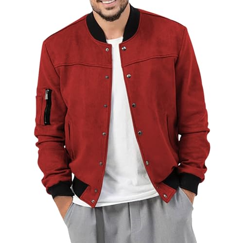 Darringls Giacca da uomo in pelle scamosciata, per le mezze