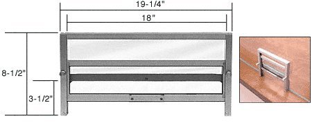 C.r. Laurence 702A Crl Satin Anodized Vertical Sliding Ticket Window With 18" X 3-1/2" Opening #TOP26