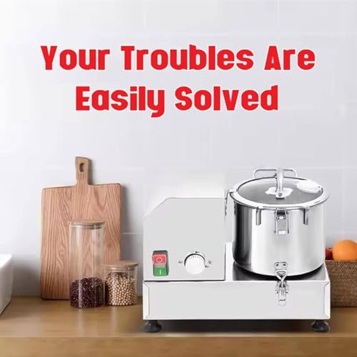 Automatic Food Processor For Restaurant/Home Kitchen, 6/9/15L Commercial Vegetable Chopper Meat Grinder, Food Processor & Vegetable Chopper, Fully Stainless Steel Body & Blade(9l)