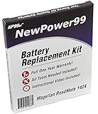 NewPower99 Battery Replacement Kit with Battery, Video Instructions and Tools for Magellan RoadMate 1424