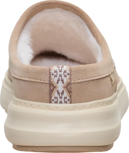 Image of HEYDUDE Women's Remi Toastee Suede Clog Slip On Shoe | Lightweight Easy On Sherpa Lined | Durable Grip Outsole