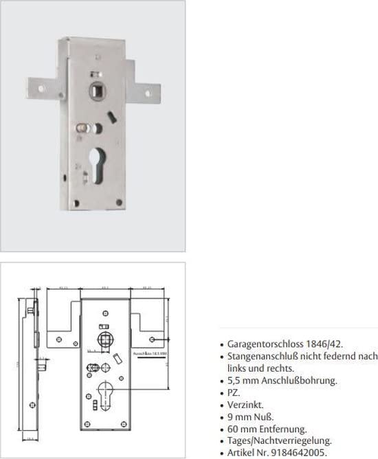 Nemef 1846/42 serrure de garage