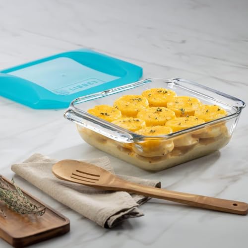 Libbey Baker’s Premium 2 Piece Glass Baking Dish Set, Stackable Casserole Dish with Lid Set, Baking Glassware for Casseroles, Lasagna, Brownies by Libbey - Used condition - Image 9